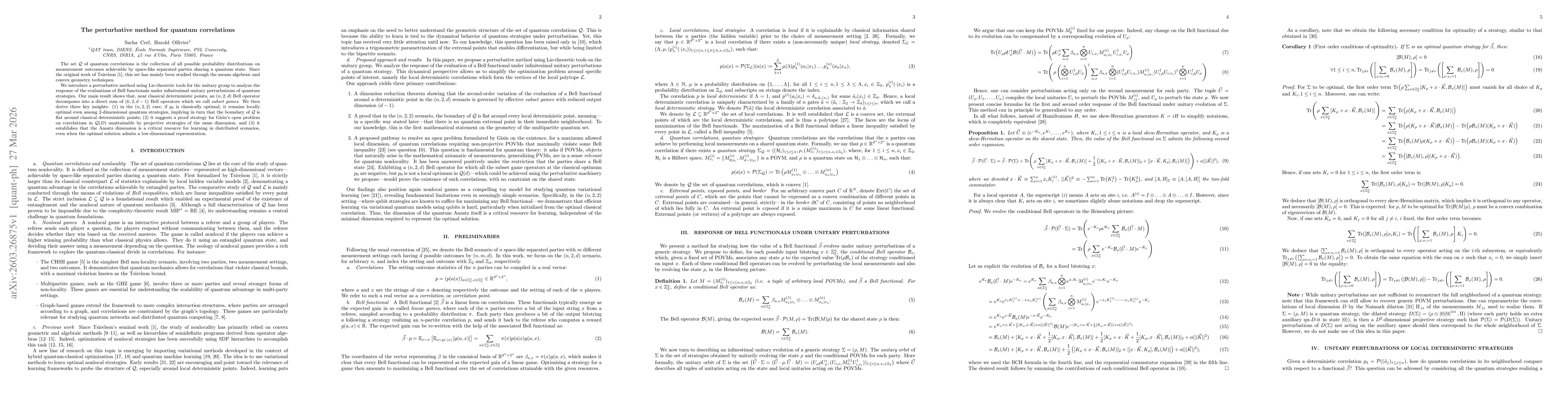 Thumbnail for The perturbative method for quantum correlations