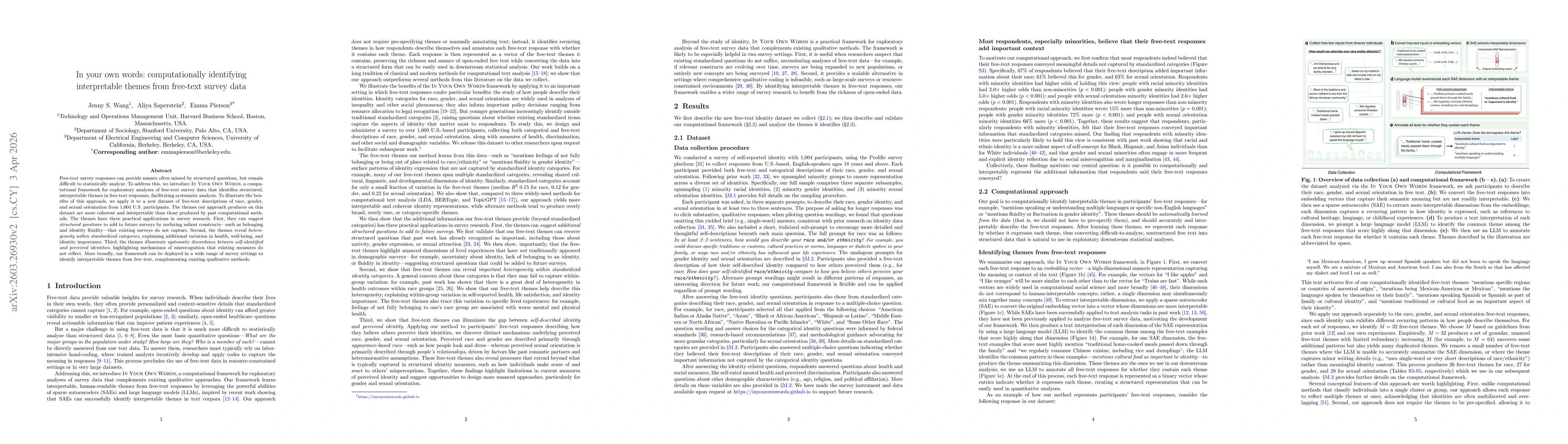 Thumbnail for In your own words: computationally identifying interpretable themes in free-text survey data