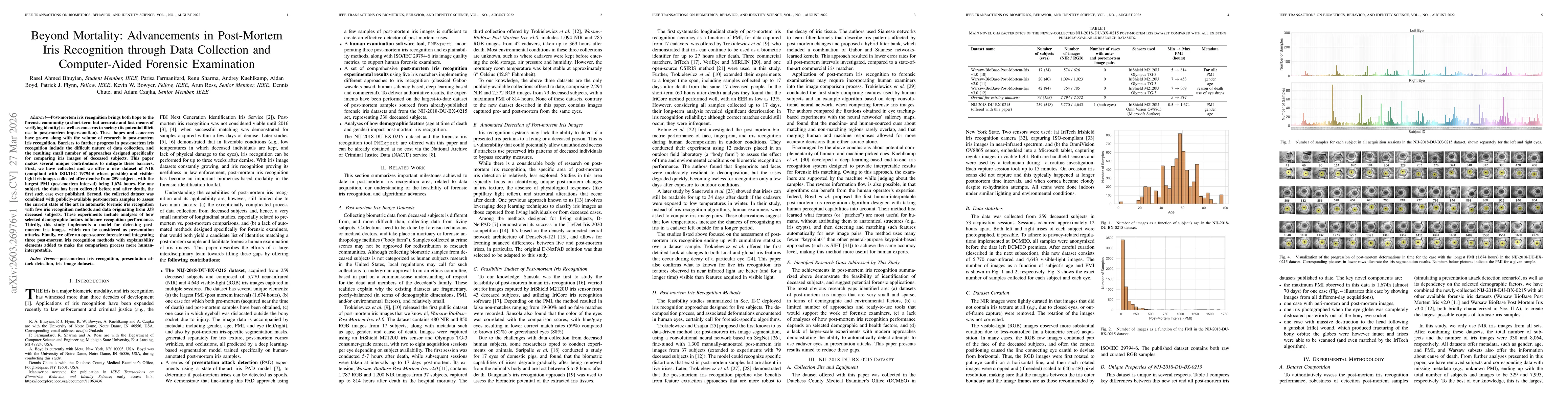 Thumbnail for Beyond Mortality: Advancements in Post-Mortem Iris Recognition through Data Collection and Computer-Aided Forensic Examination