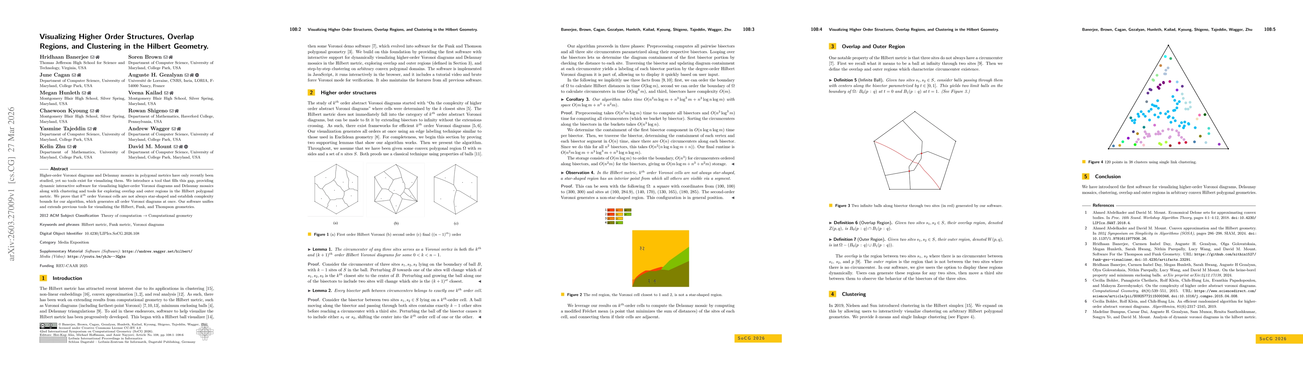 Thumbnail for Visualizing Higher Order Structures, Overlap Regions, and Clustering in the Hilbert Geometry