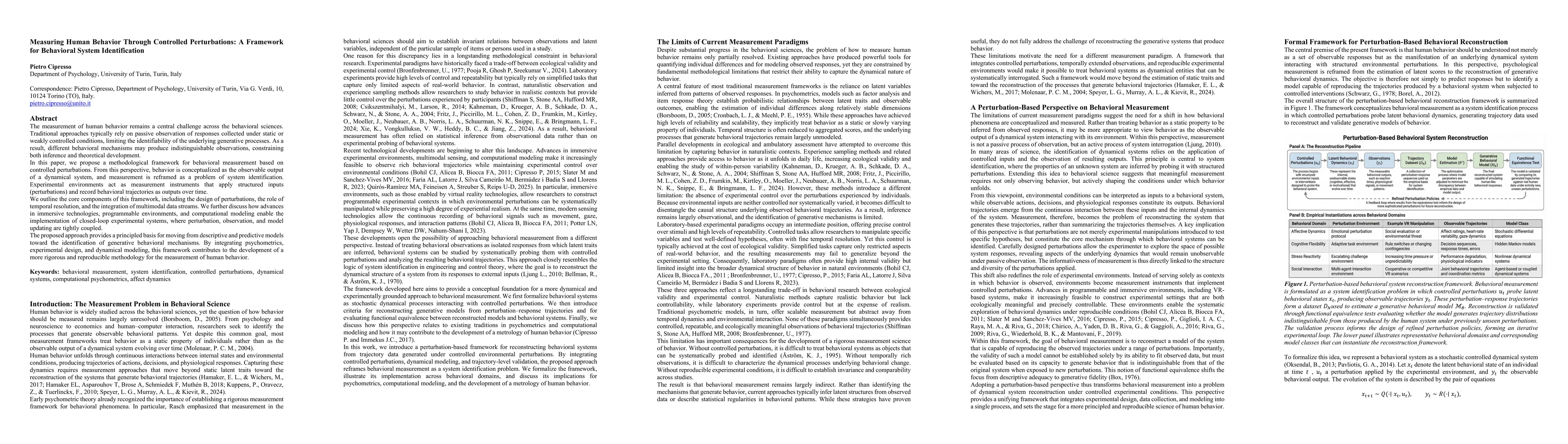 Thumbnail for Measuring Human Behavior Through Controlled Perturbations: A Framework for Behavioral System Identification