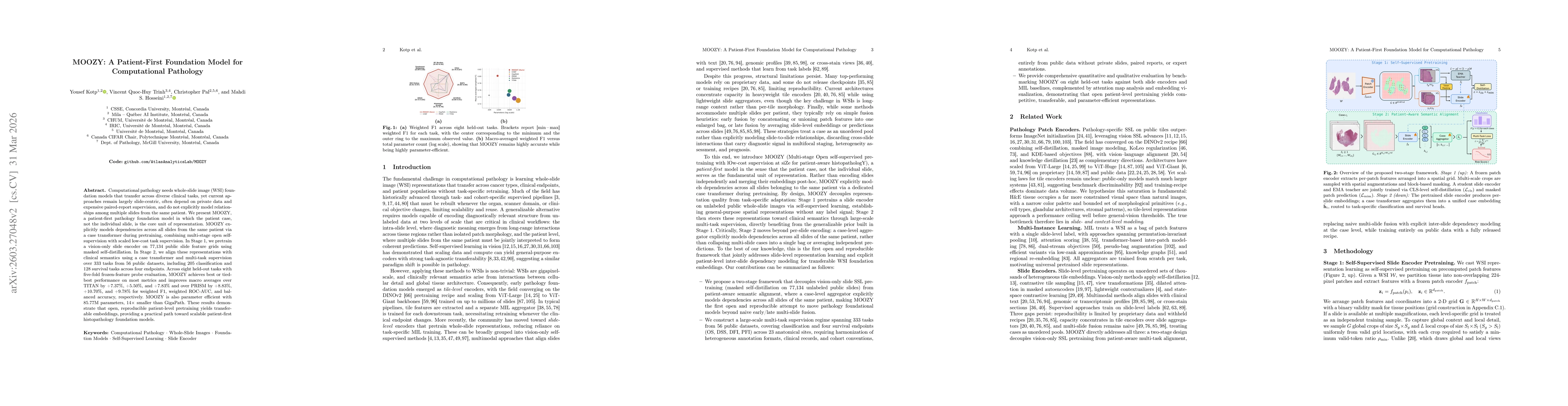 Thumbnail for MOOZY: A Patient-First Foundation Model for Computational Pathology