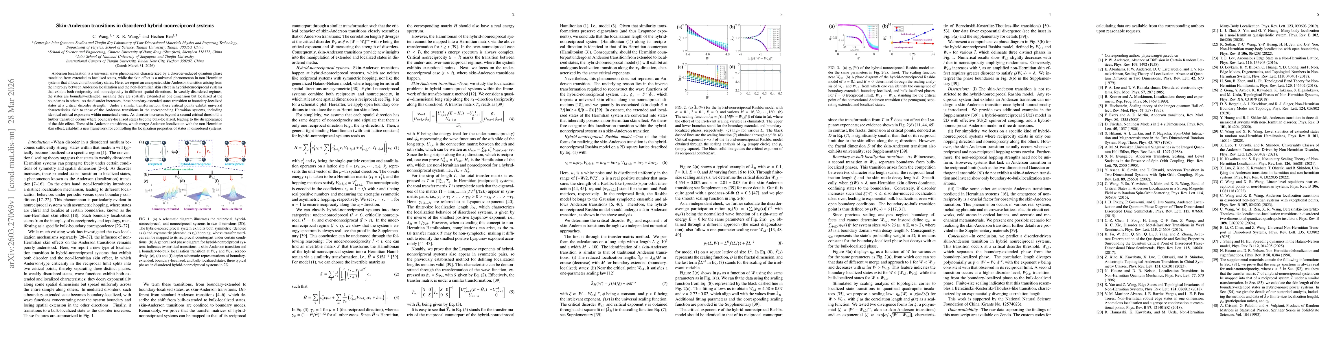 Thumbnail for Skin-Anderson localization transitions in disordered hybrid-nonreciprocal systems