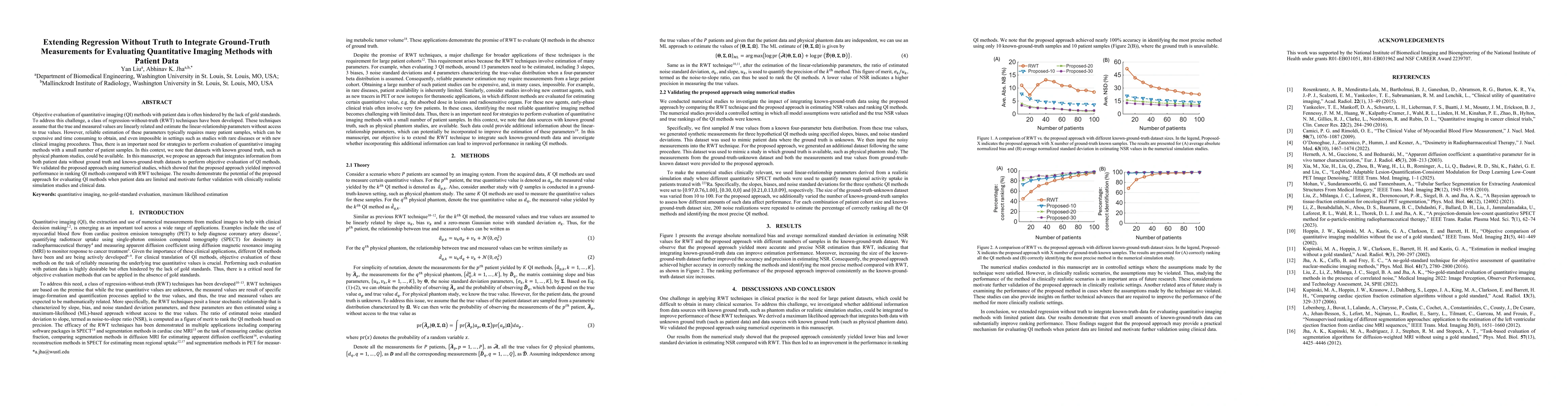 Thumbnail for Extending Regression Without Truth to Integrate Ground-Truth Measurements for Evaluating Quantitative Imaging Methods with Patient Data