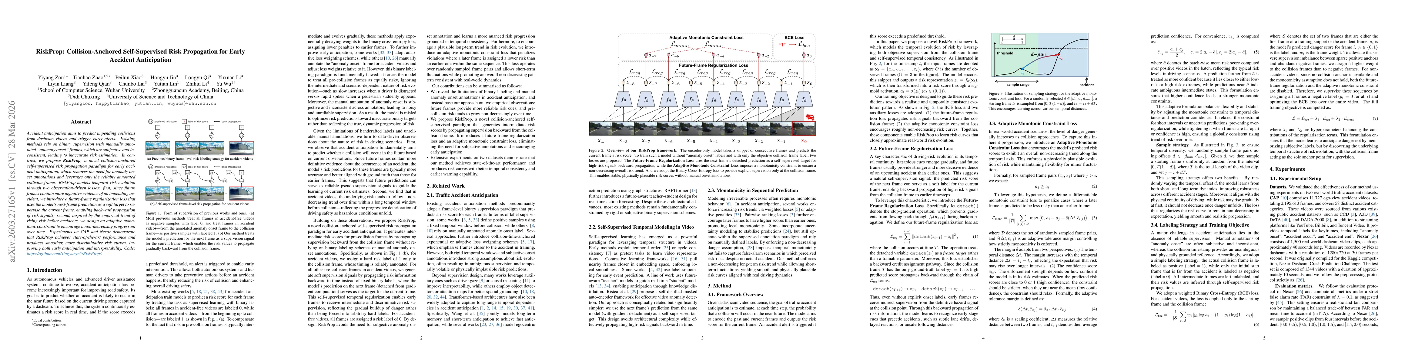 Thumbnail for RiskProp: Collision-Anchored Self-Supervised Risk Propagation for Early Accident Anticipation