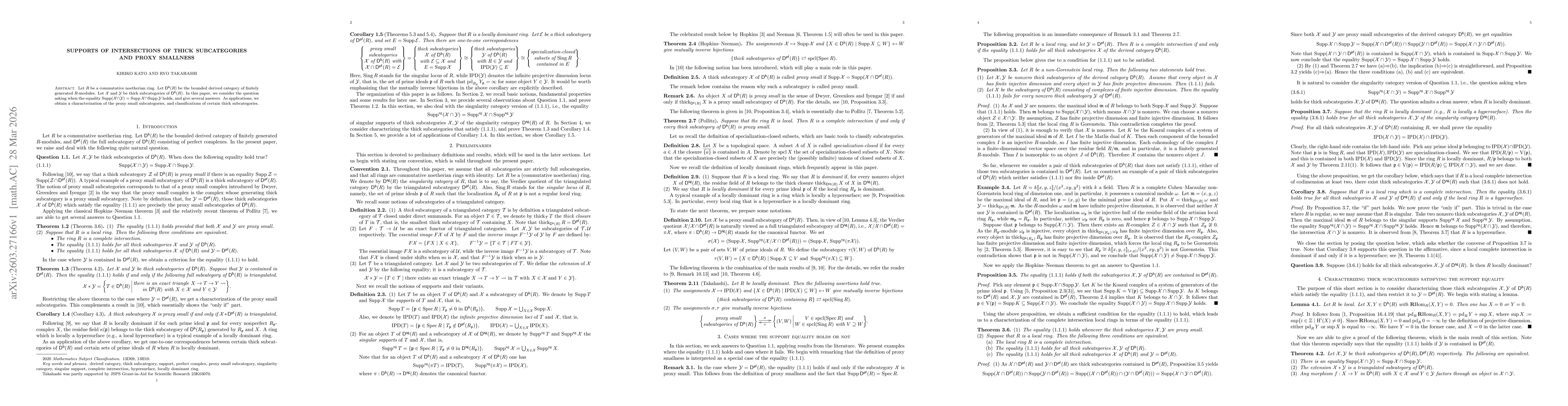 Thumbnail for Supports of intersections of thick subcategories and proxy smallness