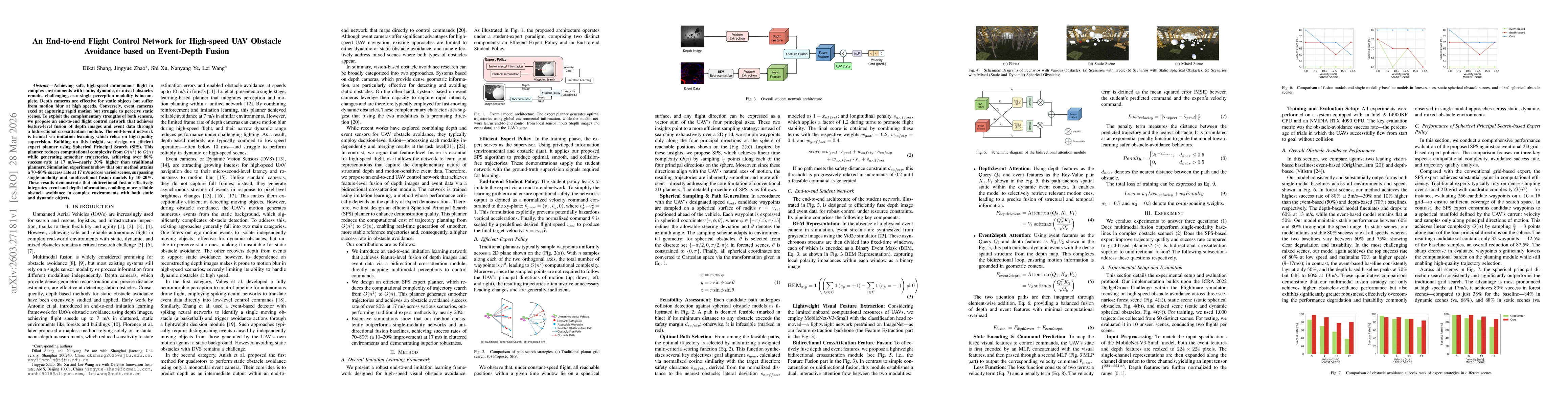 Thumbnail for An End-to-end Flight Control Network for High-speed UAV Obstacle Avoidance based on Event-Depth Fusion