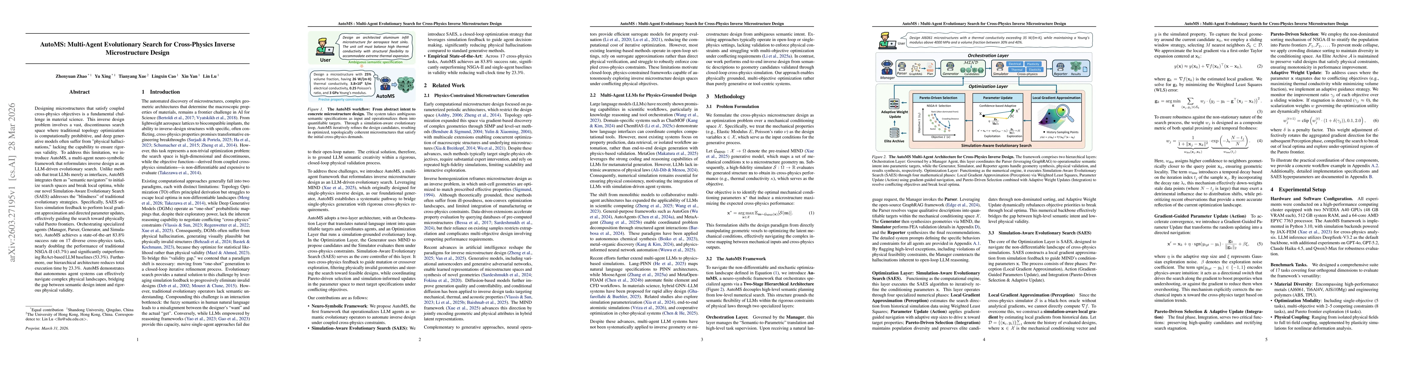 Thumbnail for AutoMS: Multi-Agent Evolutionary Search for Cross-Physics Inverse Microstructure Design