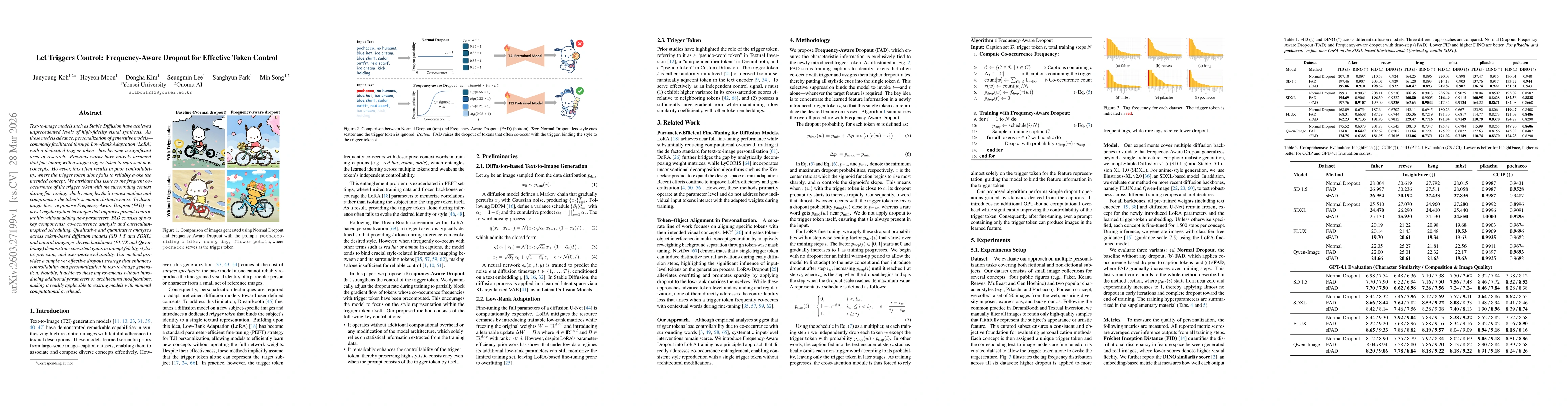 Thumbnail for Let Triggers Control: Frequency-Aware Dropout for Effective Token Control