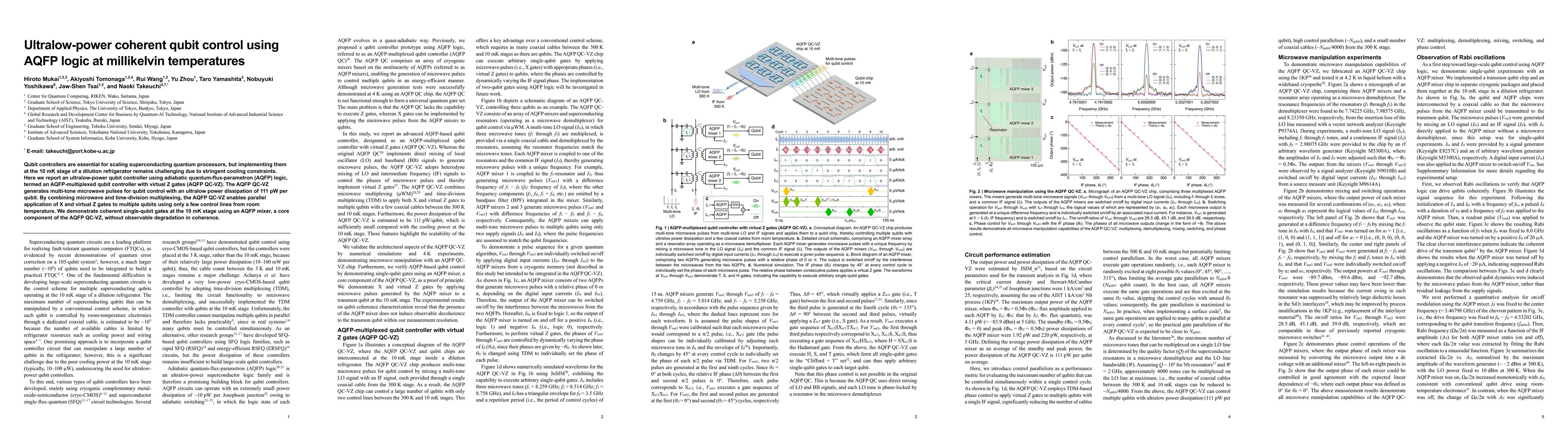 Thumbnail for Ultralow-power coherent qubit control using AQFP logic at millikelvin temperatures