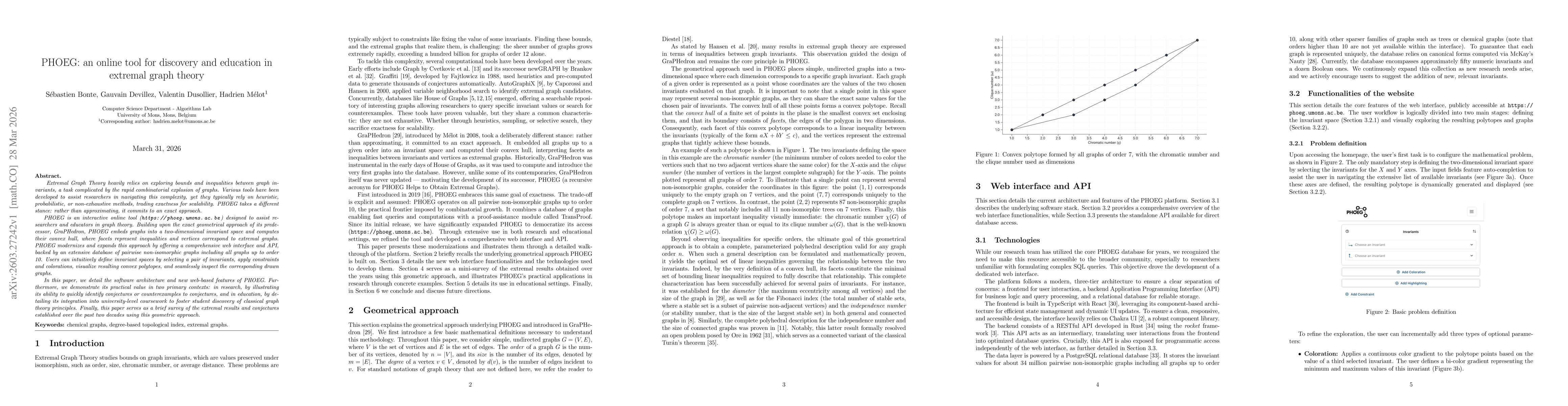 Thumbnail for PHOEG: an online tool for discovery and education in extremal graph theory