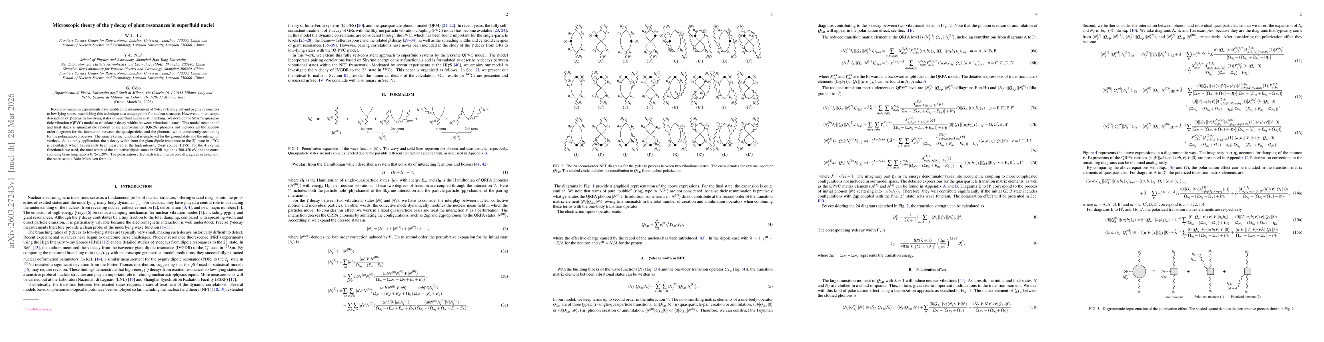 Thumbnail for Microscopic theory of the $γ$ decay of giant resonances in superfluid nuclei