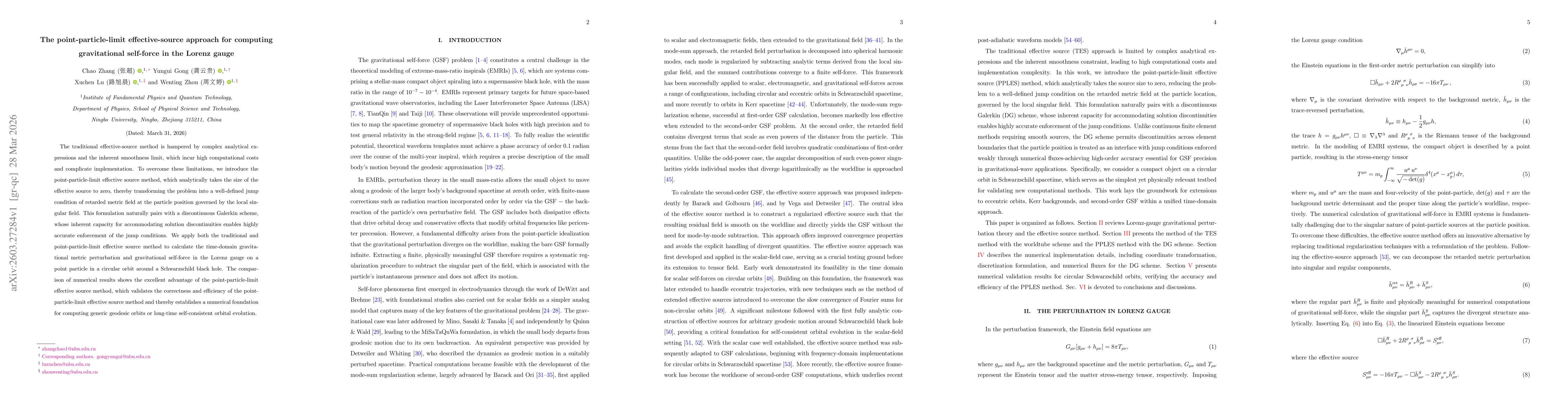 Thumbnail for The point-particle-limit effective-source approach for computing gravitational self-force in the Lorenz gauge