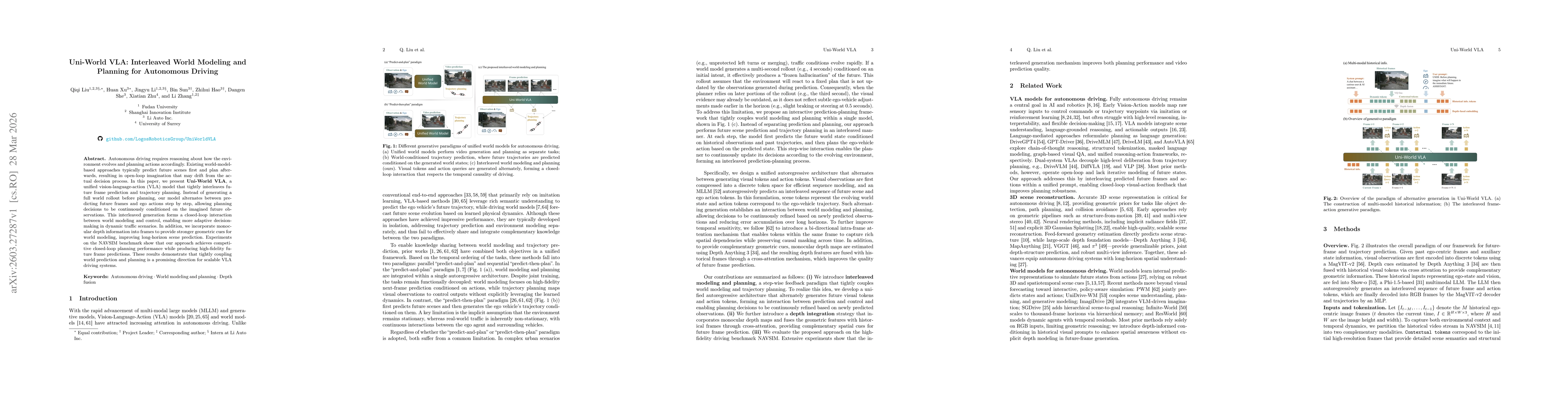 Thumbnail for Uni-World VLA: Interleaved World Modeling and Planning for Autonomous Driving