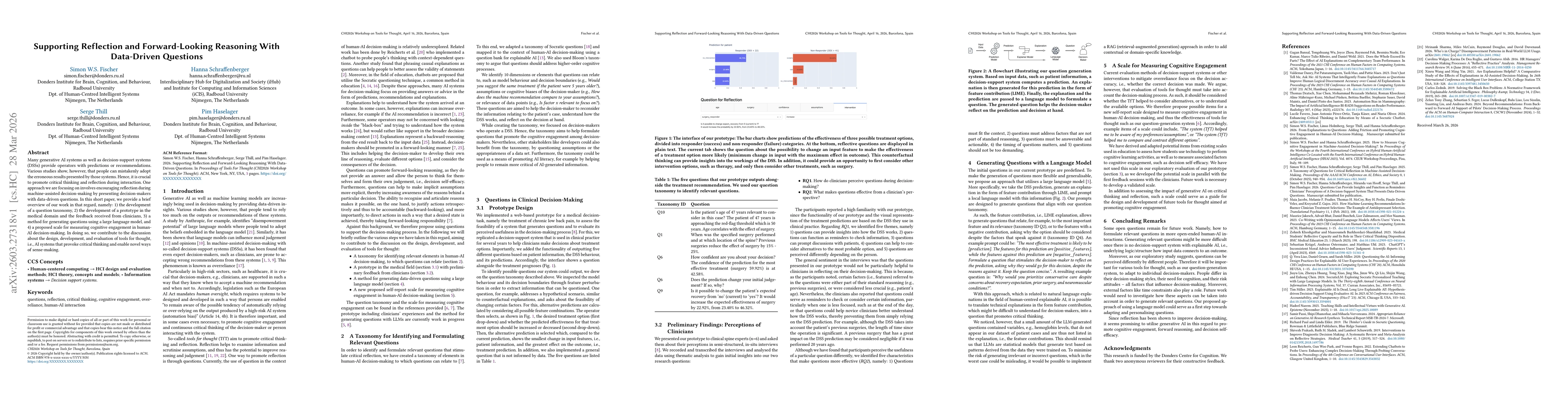 Thumbnail for Supporting Reflection and Forward-Looking Reasoning With Data-Driven Questions