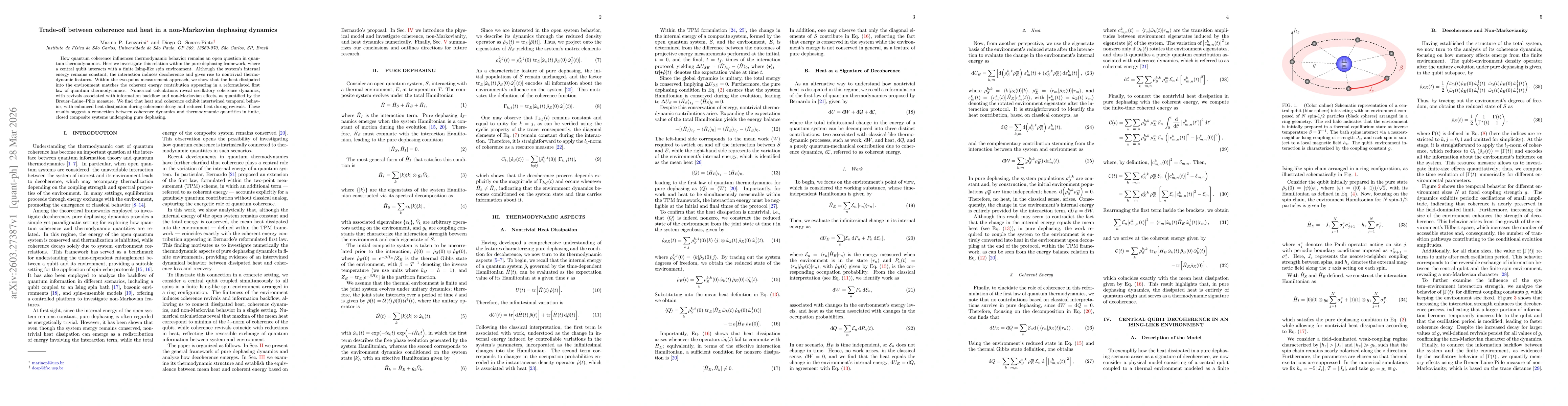 Thumbnail for Trade-off between coherence and heat in a non-Markovian dephasing dynamics
