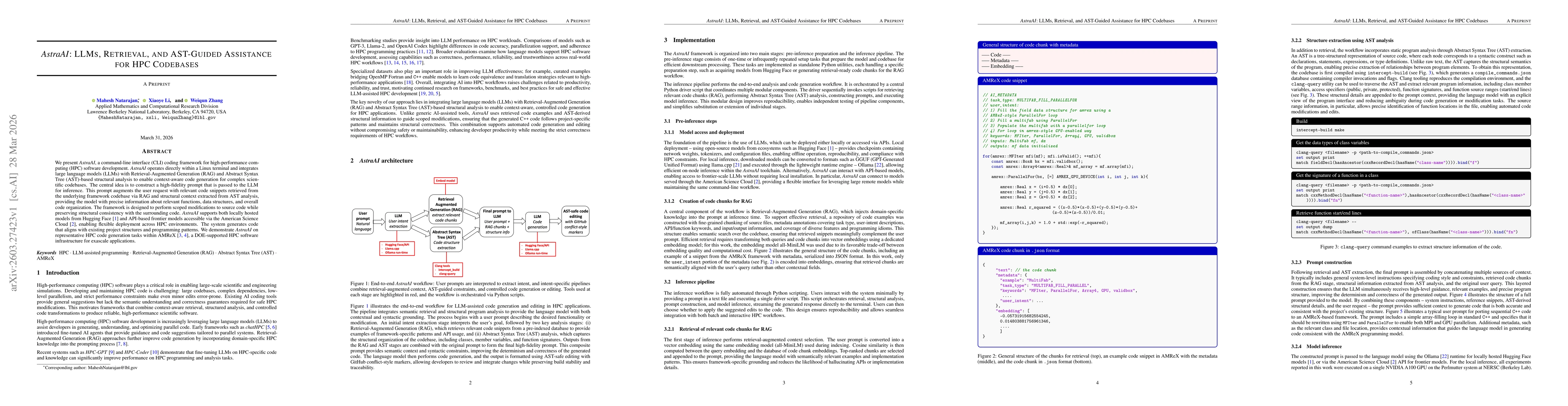 Thumbnail for AstraAI: LLMs, Retrieval, and AST-Guided Assistance for HPC Codebases