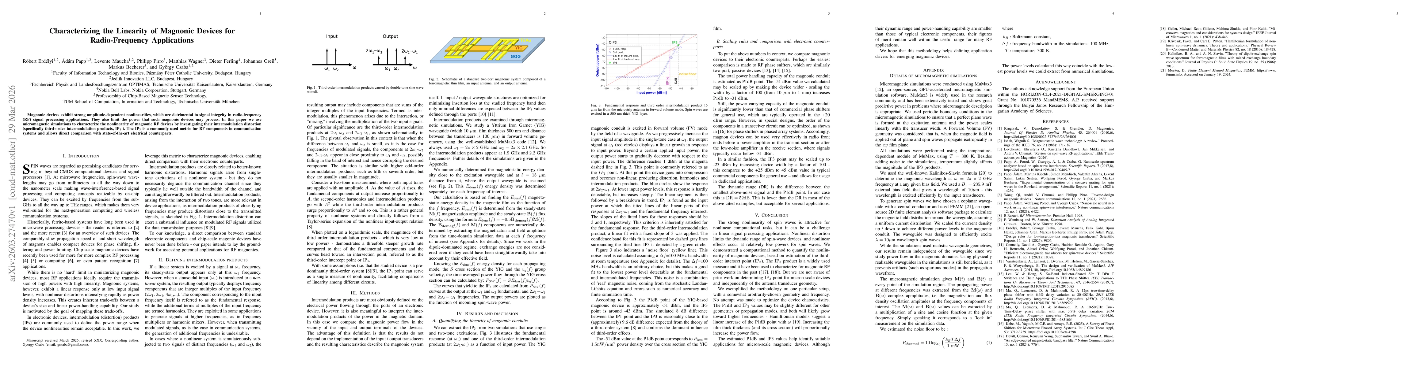 Thumbnail for Characterizing the Linearity of Magnonic Devices for Radio-Frequency Applications