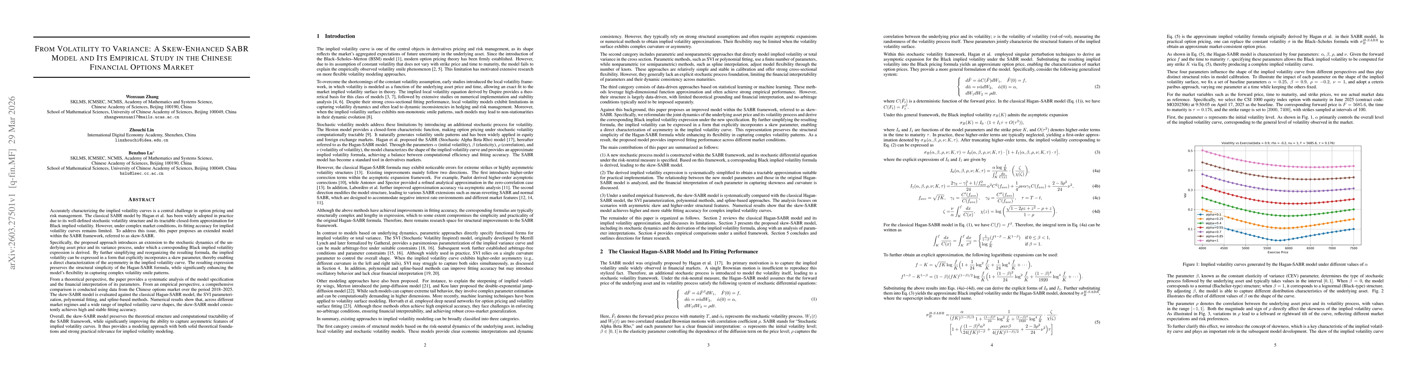 Thumbnail for From Volatility to Variance: A Skew-Enhanced SABR Model and Its Empirical Study in the Chinese Financial Options Market