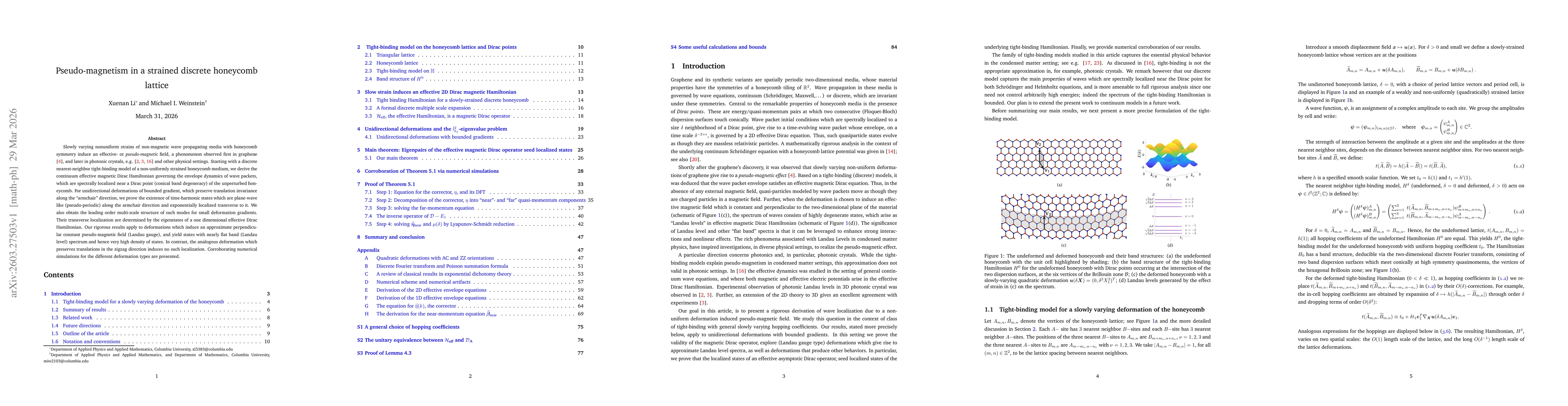 Thumbnail for Pseudo-magnetism in a strained discrete honeycomb lattice