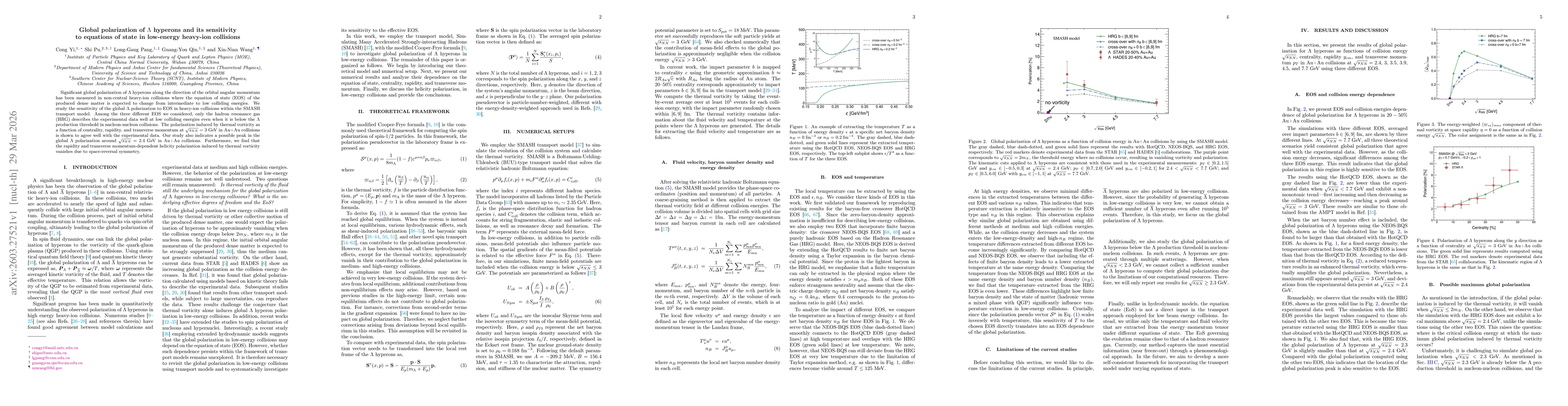 Thumbnail for Global polarization of $Λ$ hyperons and its sensitivity to equations of state in low-energy heavy-ion collisions