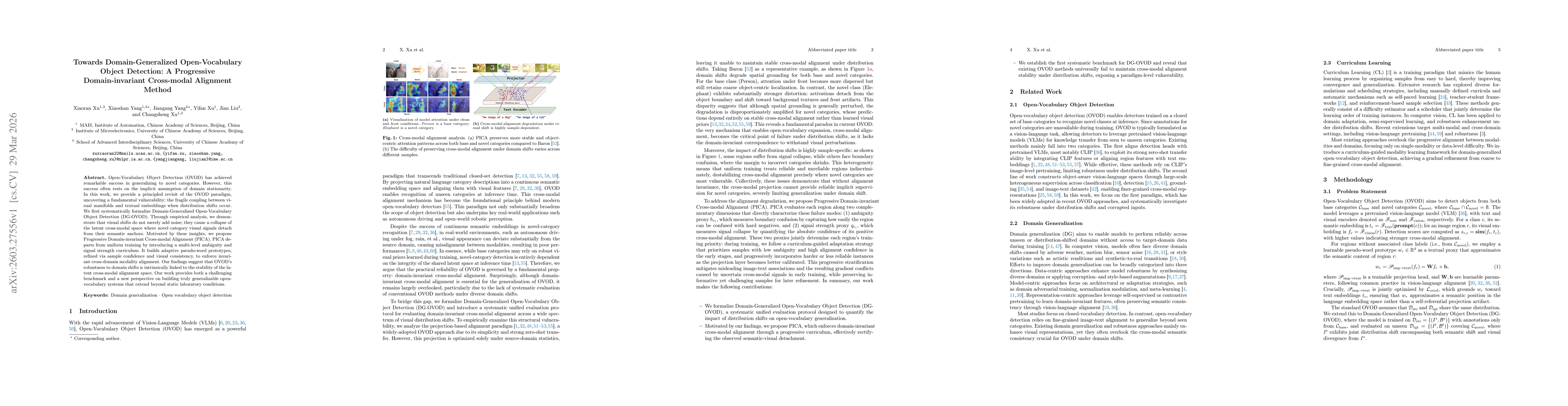 Thumbnail for Towards Domain-Generalized Open-Vocabulary Object Detection: A Progressive Domain-invariant Cross-modal Alignment Method