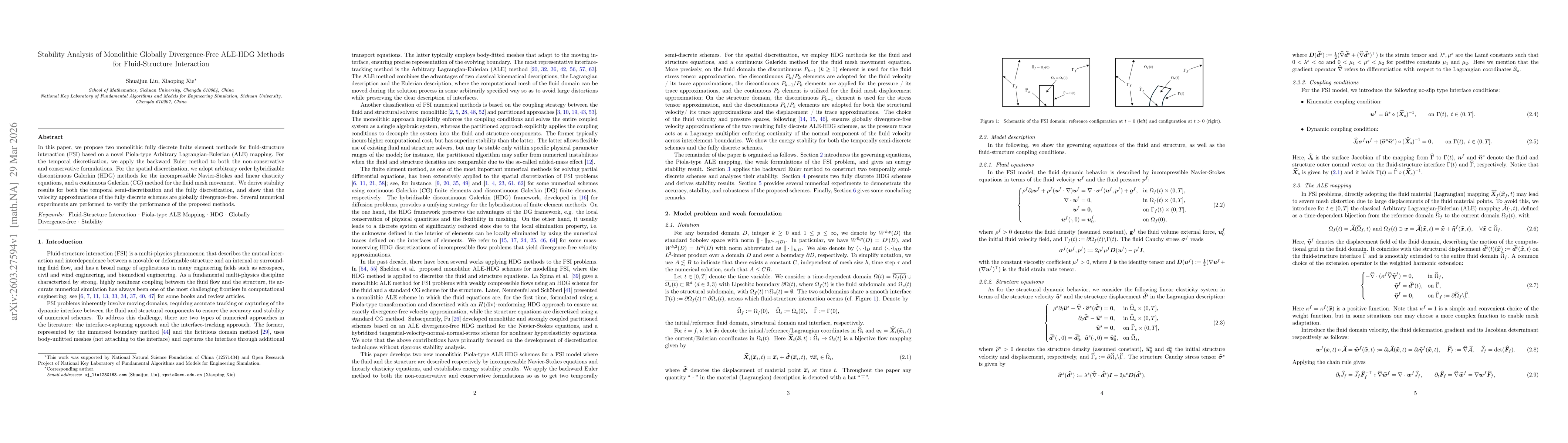 Thumbnail for Stability Analysis of Monolithic Globally Divergence-Free ALE-HDG Methods for Fluid-Structure Interaction