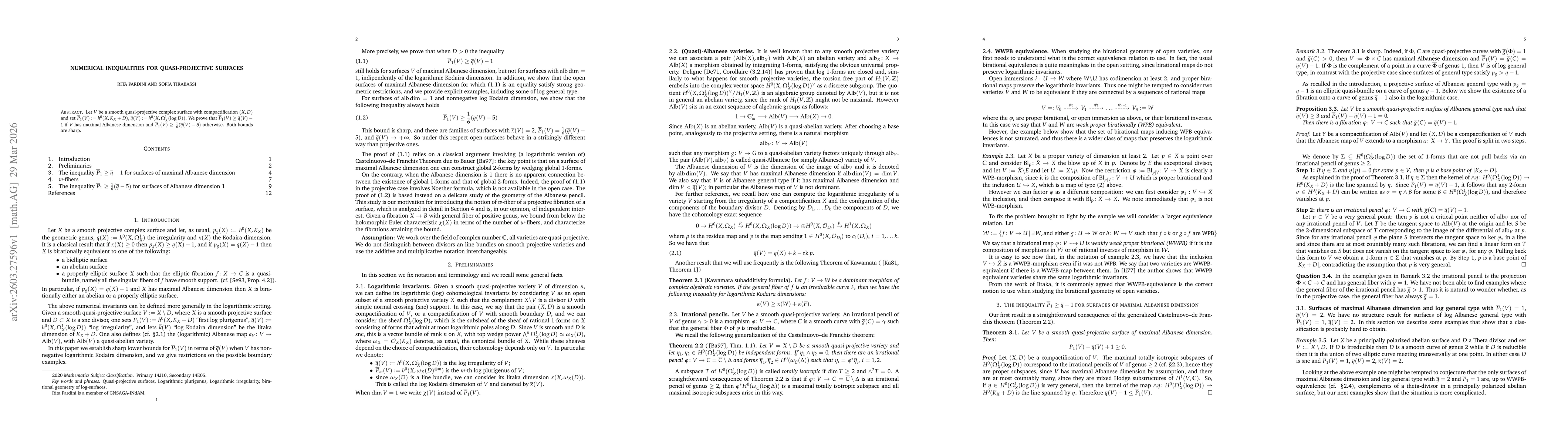 Thumbnail for Numerical inequalities for quasi-projective surfaces