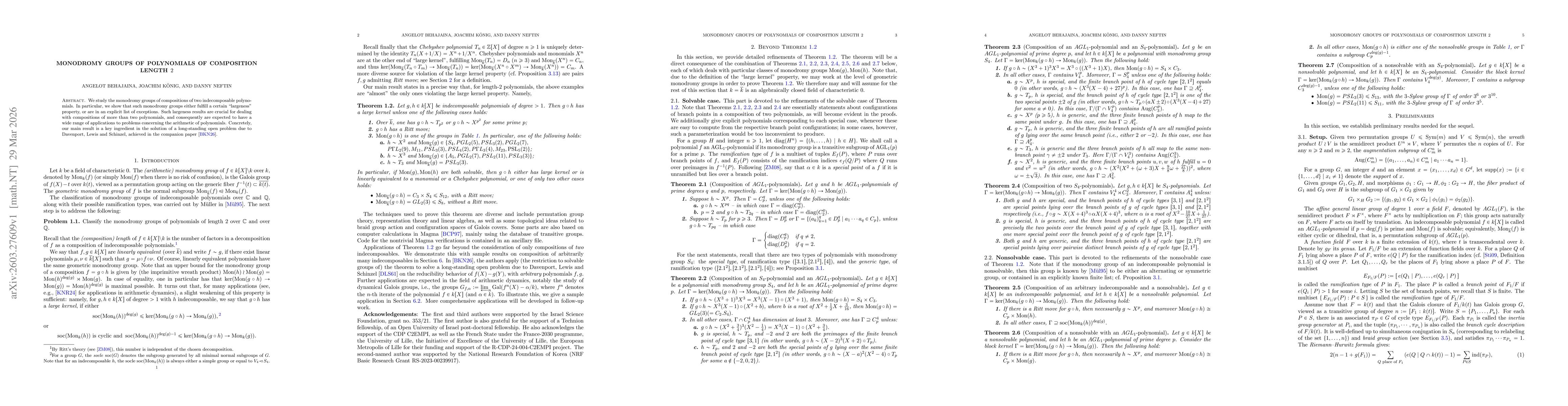 Thumbnail for Monodromy groups of polynomials of composition length 2