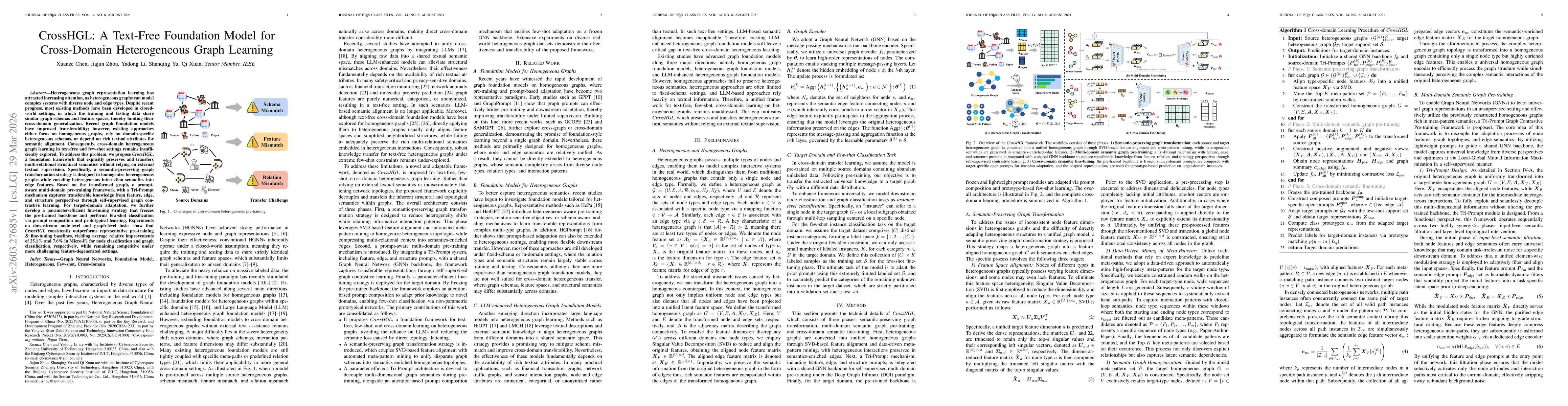 Thumbnail for CrossHGL: A Text-Free Foundation Model for Cross-Domain Heterogeneous Graph Learning