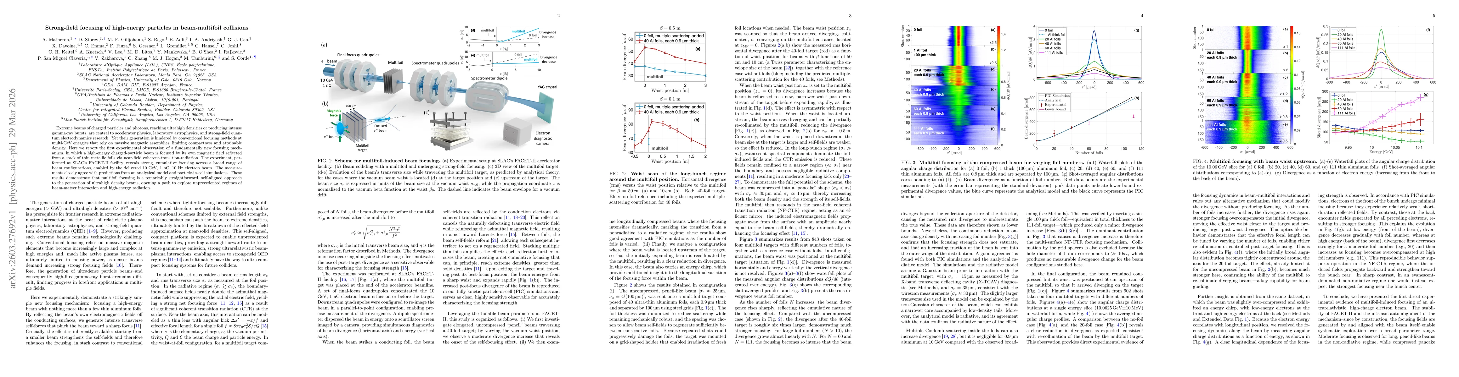Thumbnail for Strong-field focusing of high-energy particles in beam-multifoil collisions