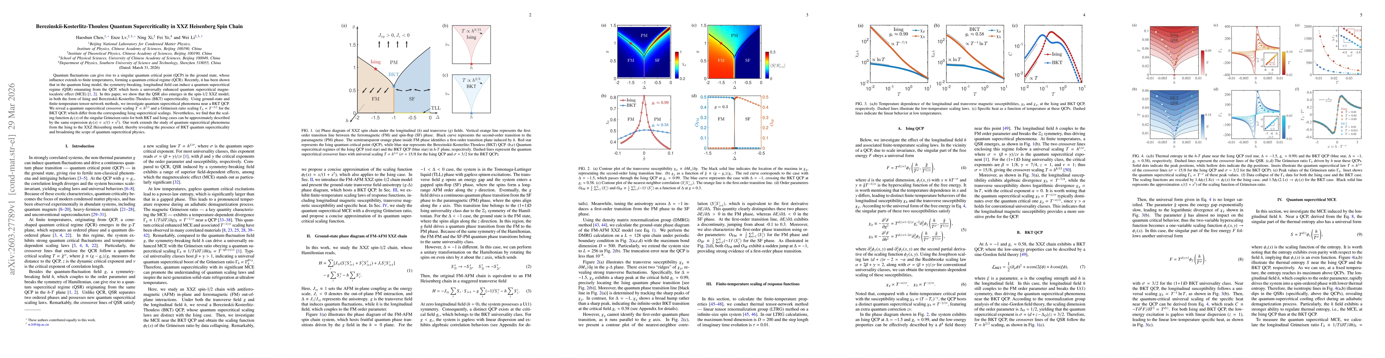 Thumbnail for Berezinskii-Kosterlitz-Thouless Quantum Supercriticality in XXZ Heisenberg Spin Chain