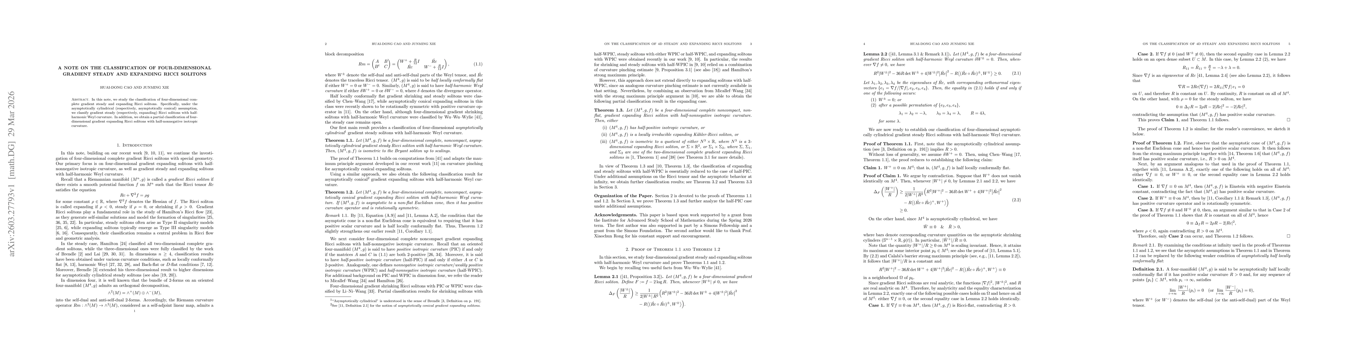 Thumbnail for A note on the classification of four-dimensional gradient steady and expanding Ricci solitons