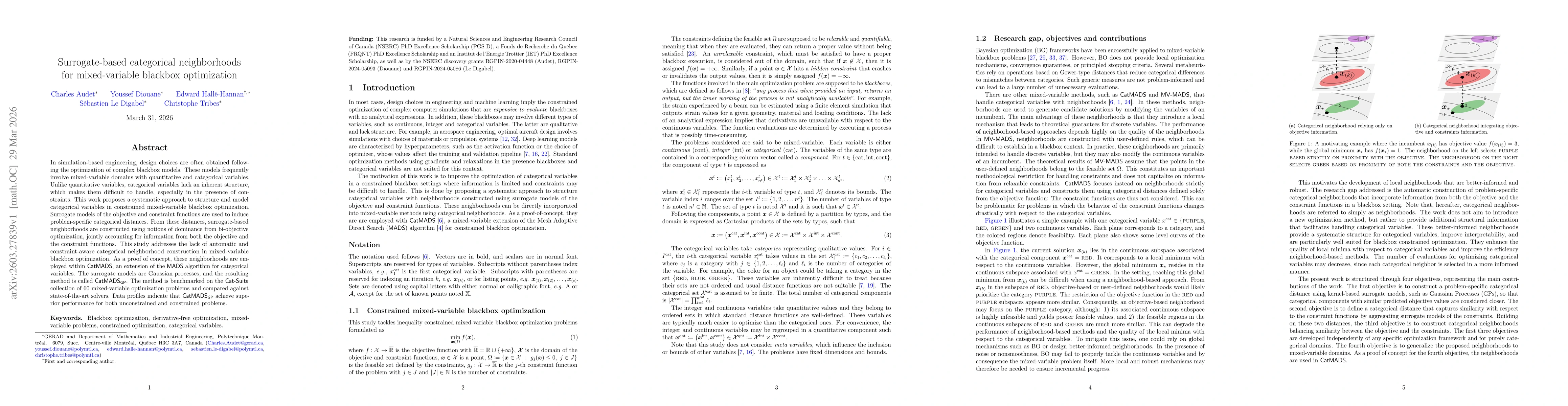 Thumbnail for Surrogate-based categorical neighborhoods for mixed-variable blackbox optimization
