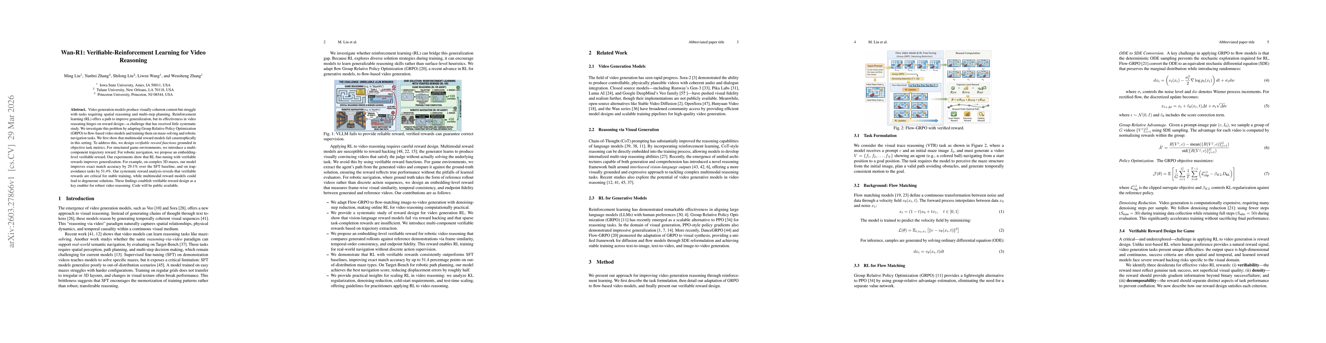 Thumbnail for Wan-R1: Verifiable-Reinforcement Learning for Video Reasoning