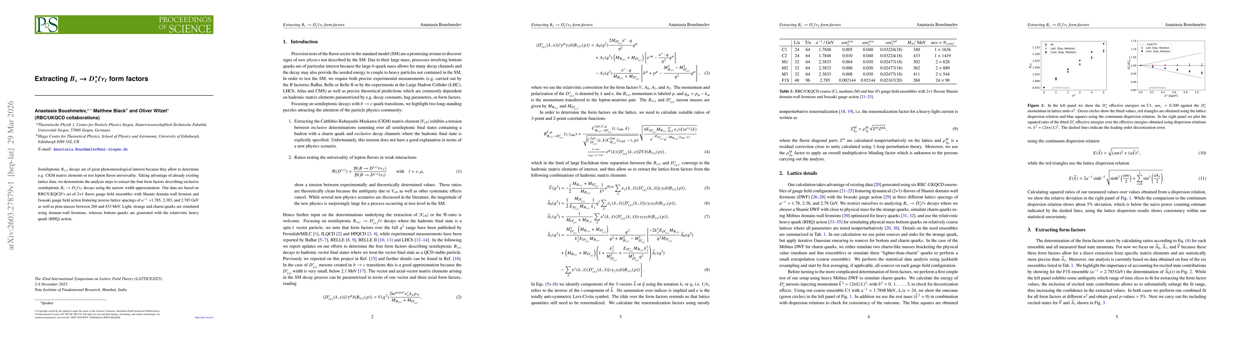 Thumbnail for Extracting $B_s\to D_s^*\ellν_\ell$ form factors
