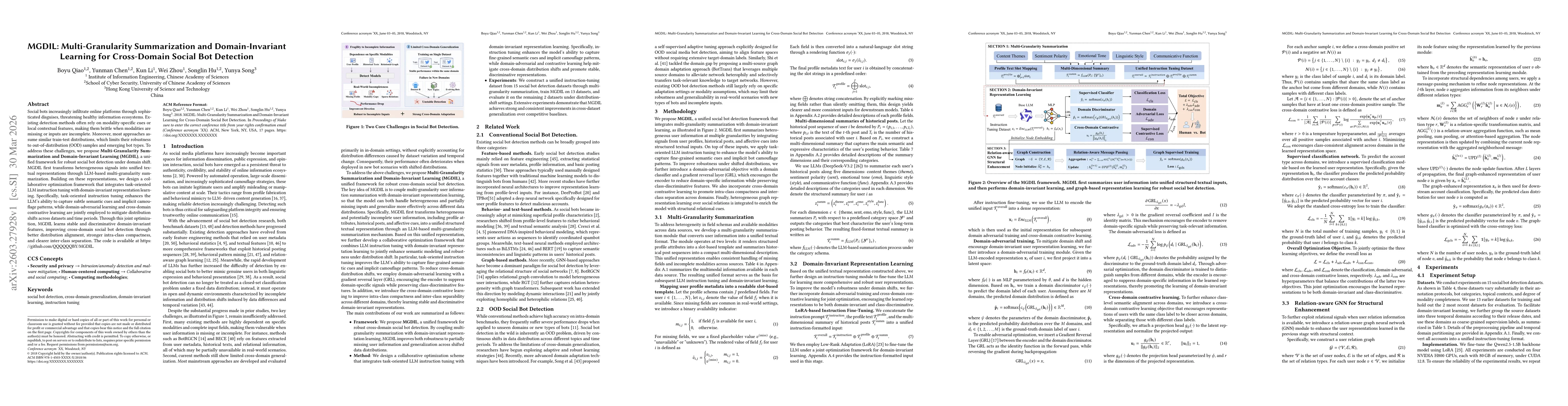 Thumbnail for MGDIL: Multi-Granularity Summarization and Domain-Invariant Learning for Cross-Domain Social Bot Detection