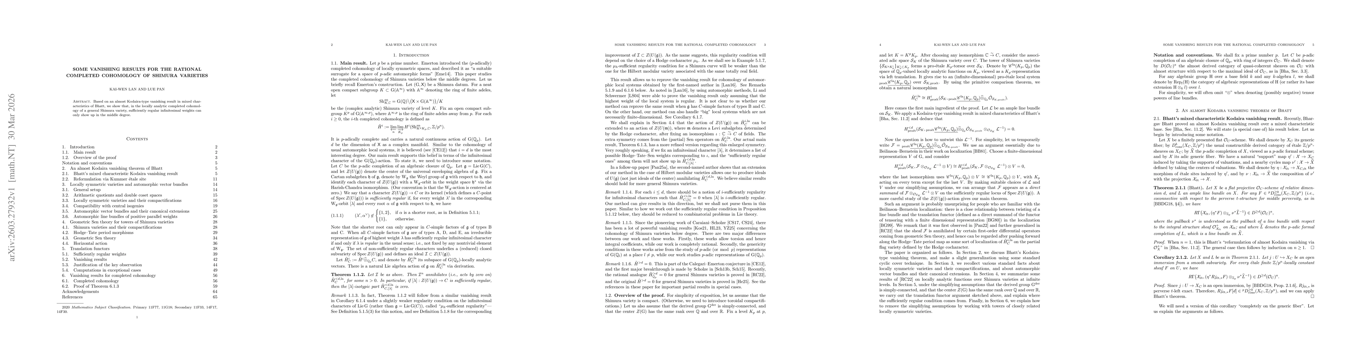 Thumbnail for Some vanishing results for the rational completed cohomology of Shimura varieties