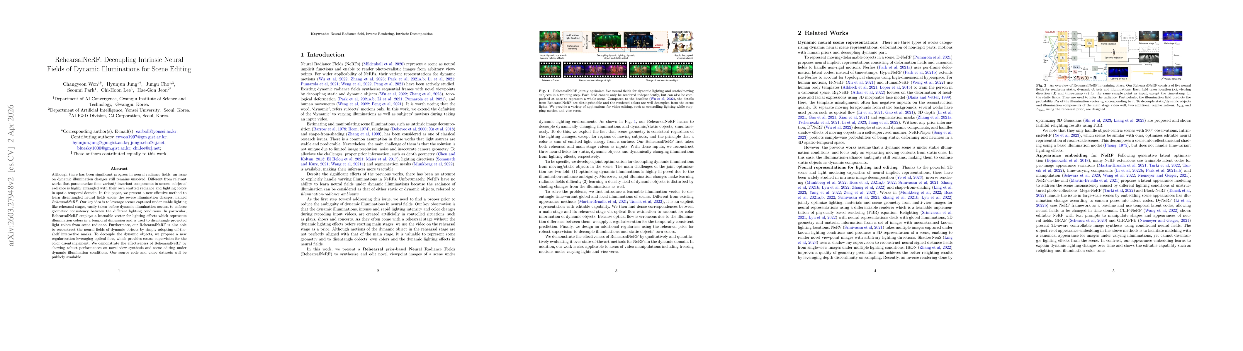 Thumbnail for RehearsalNeRF: Decoupling Intrinsic Neural Fields of Dynamic Illuminations for Scene Editing