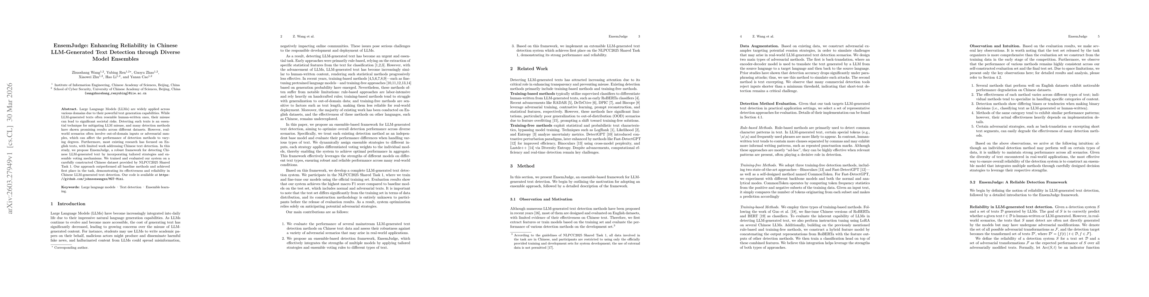 Thumbnail for EnsemJudge: Enhancing Reliability in Chinese LLM-Generated Text Detection through Diverse Model Ensembles