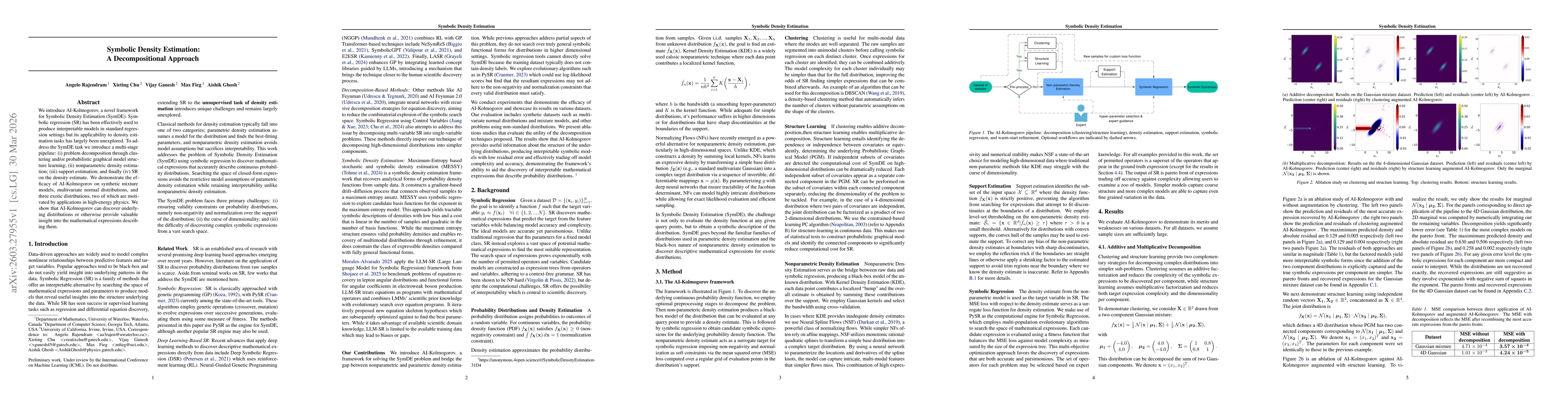 Thumbnail for Symbolic Density Estimation: A Decompositional Approach