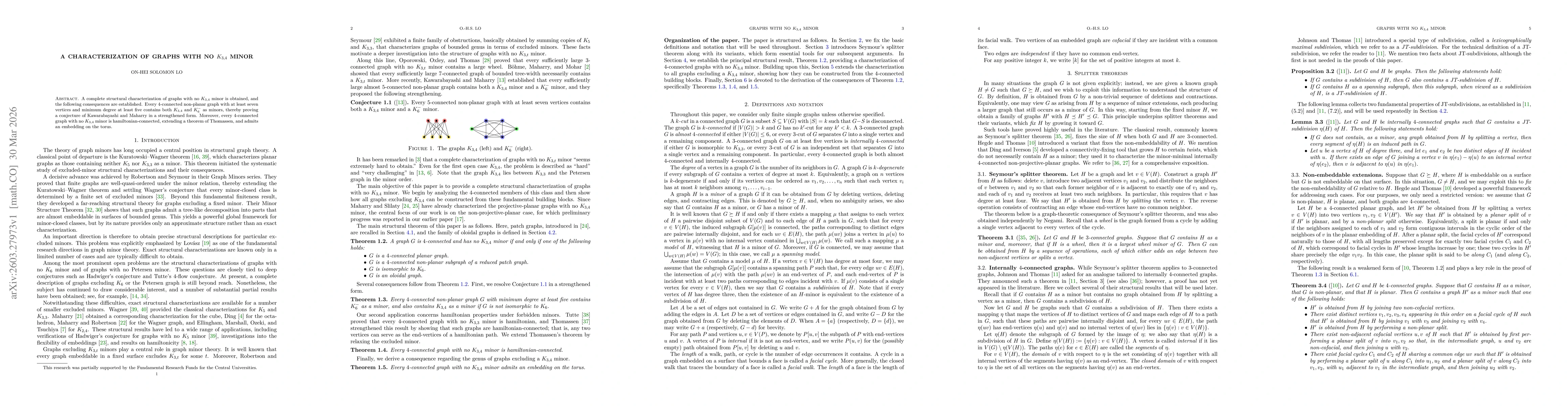 Thumbnail for A characterization of graphs with no $K_{3,4}$ minor
