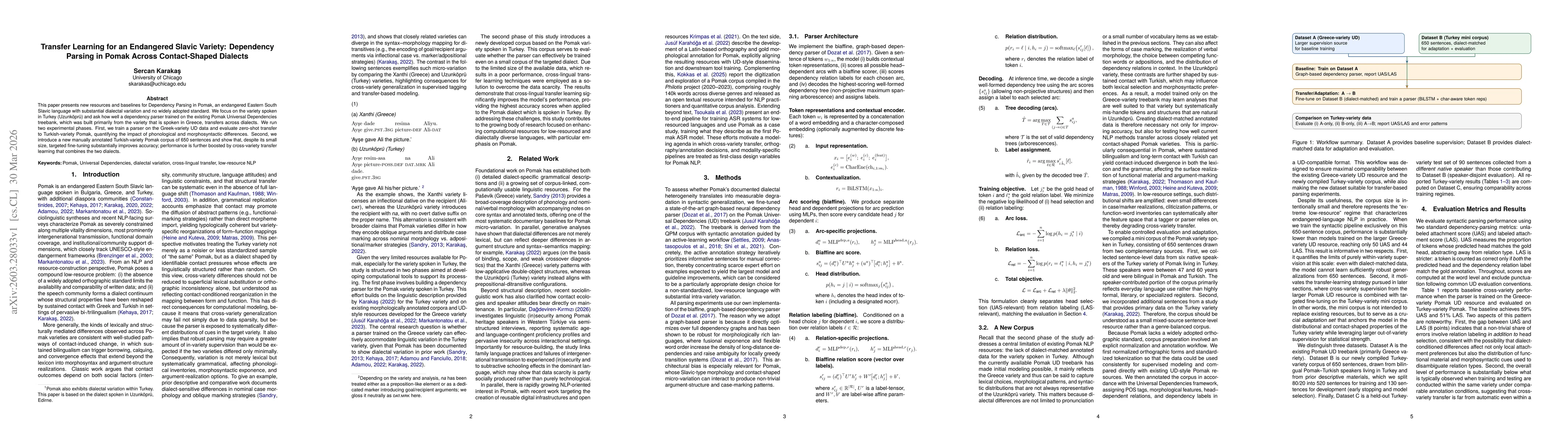Thumbnail for Transfer Learning for an Endangered Slavic Variety: Dependency Parsing in Pomak Across Contact-Shaped Dialects