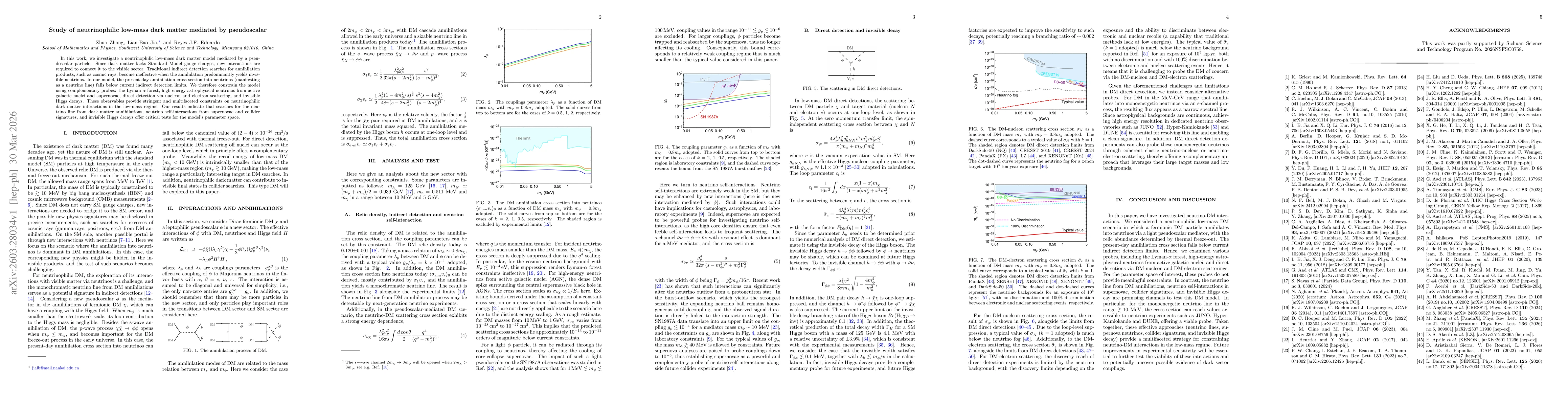 Thumbnail for Study of neutrinophilic low-mass dark matter mediated by pseudoscalar