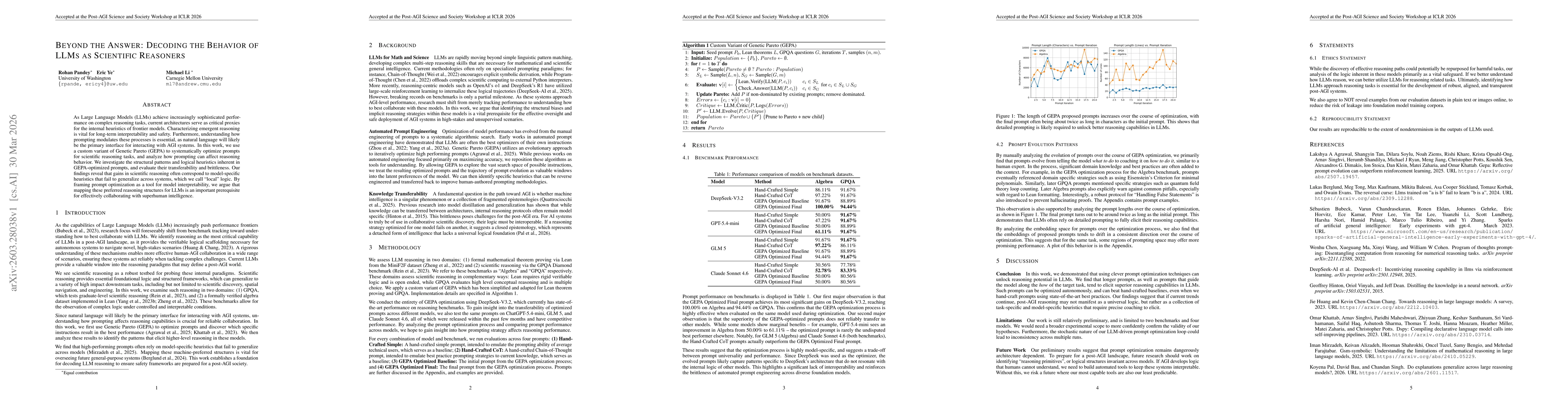 Thumbnail for Beyond the Answer: Decoding the Behavior of LLMs as Scientific Reasoners
