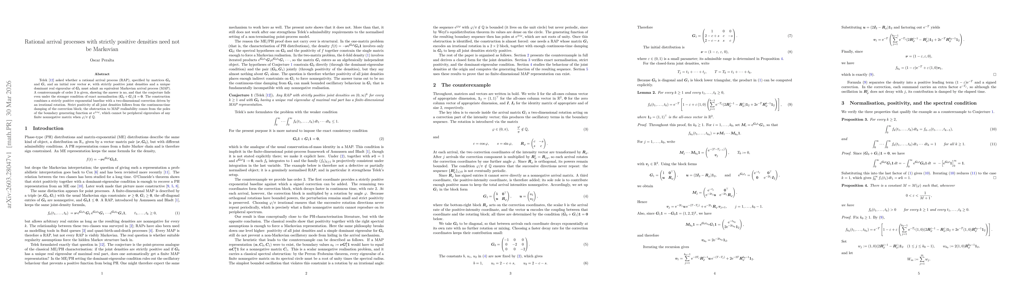 Thumbnail for Rational arrival processes with strictly positive densities need not be Markovian