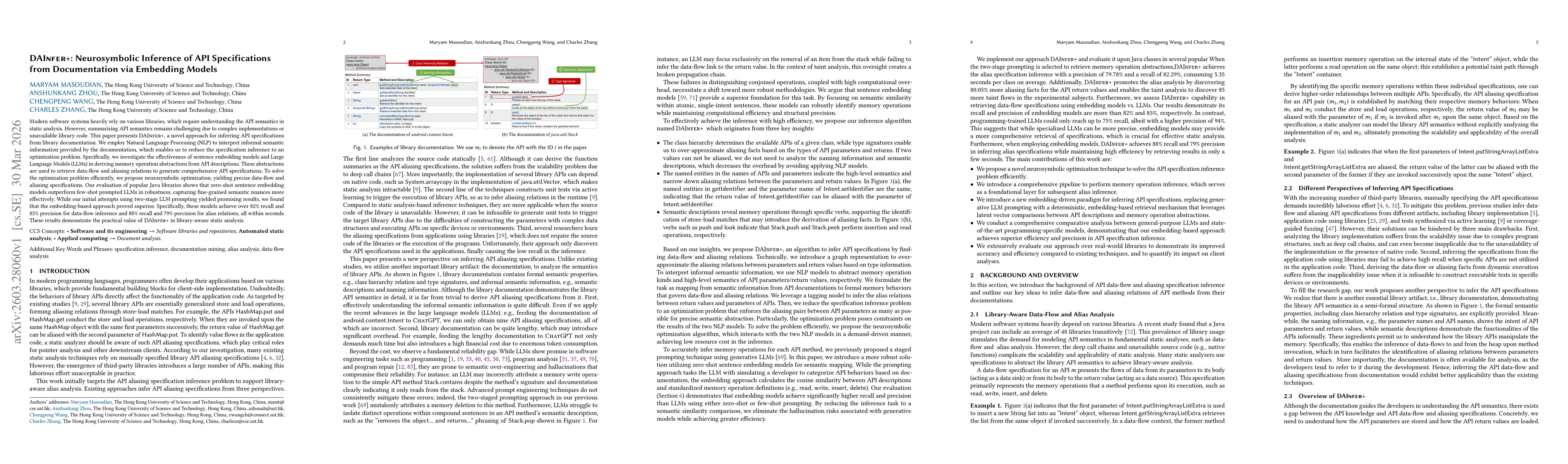 Thumbnail for DAInfer+: Neurosymbolic Inference of API Specifications from Documentation via Embedding Models