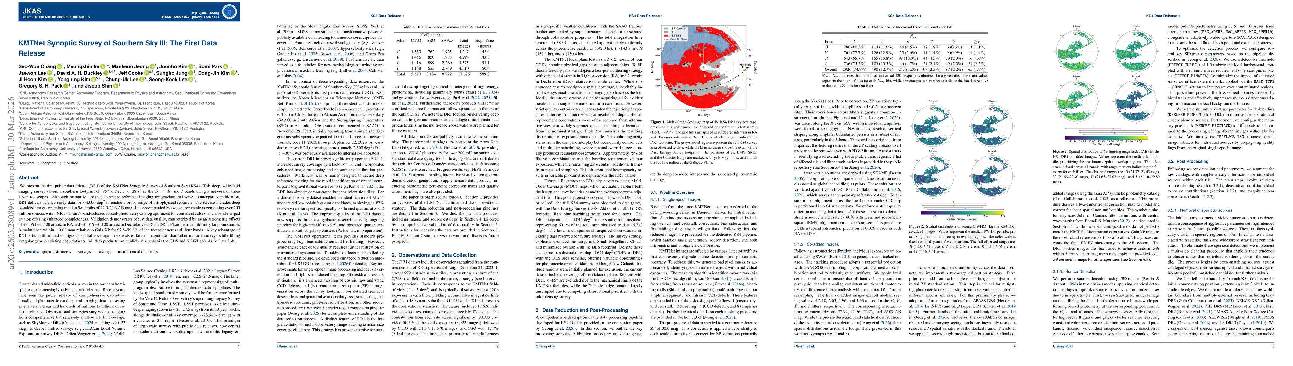 Thumbnail for KMTNet Synoptic Survey of Southern Sky III: The First Data Release