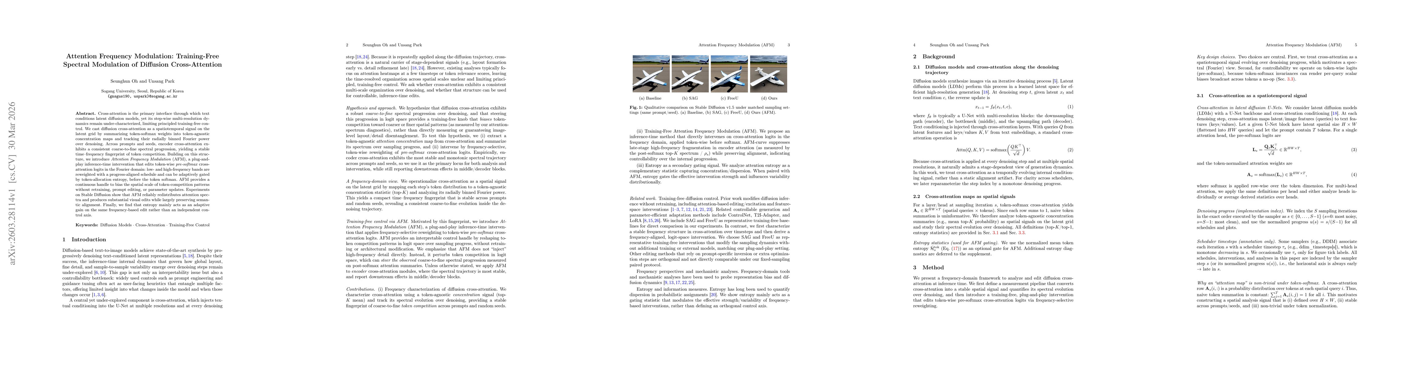 Thumbnail for Attention Frequency Modulation: Training-Free Spectral Modulation of Diffusion Cross-Attention