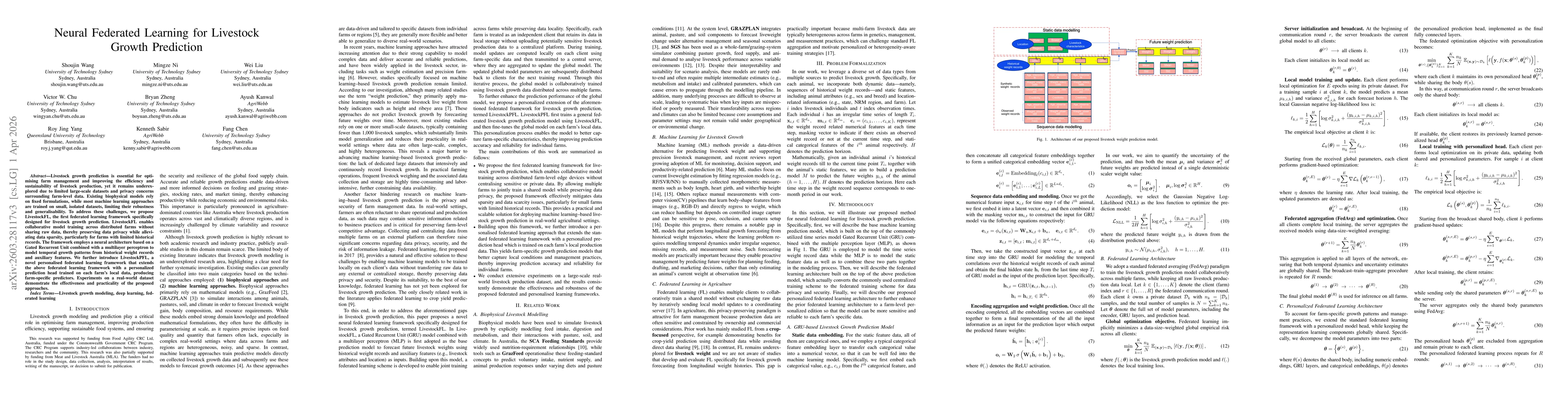 Thumbnail for Neural Federated Learning for Livestock Growth Prediction